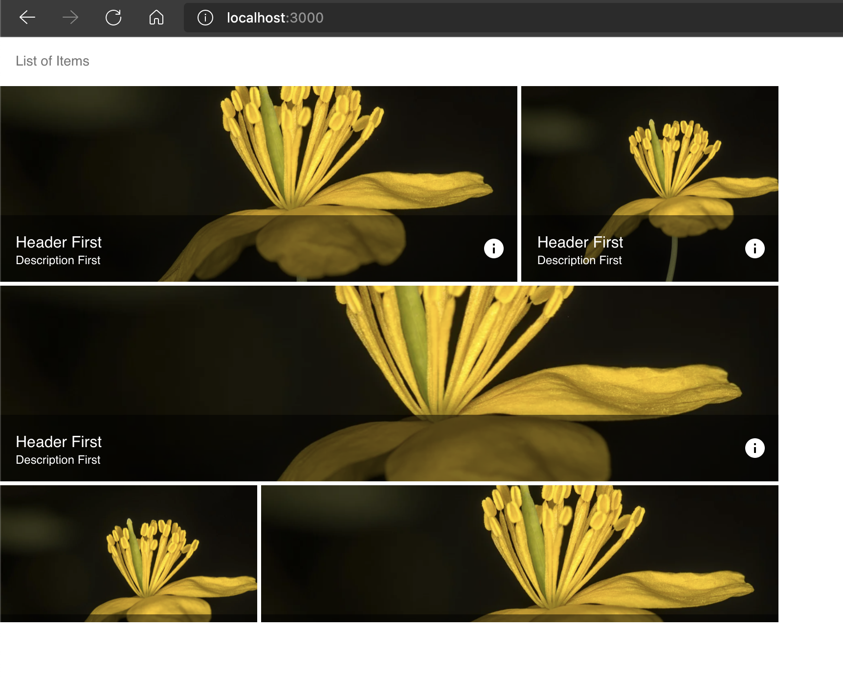GridList header example