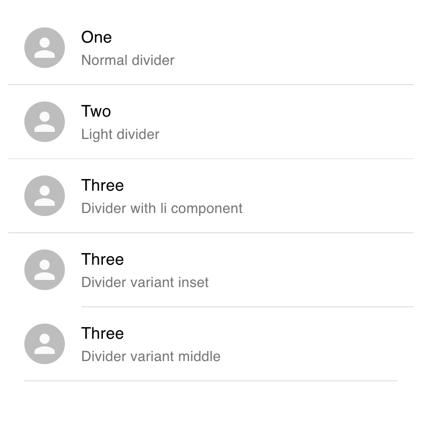 Material-UI dividers