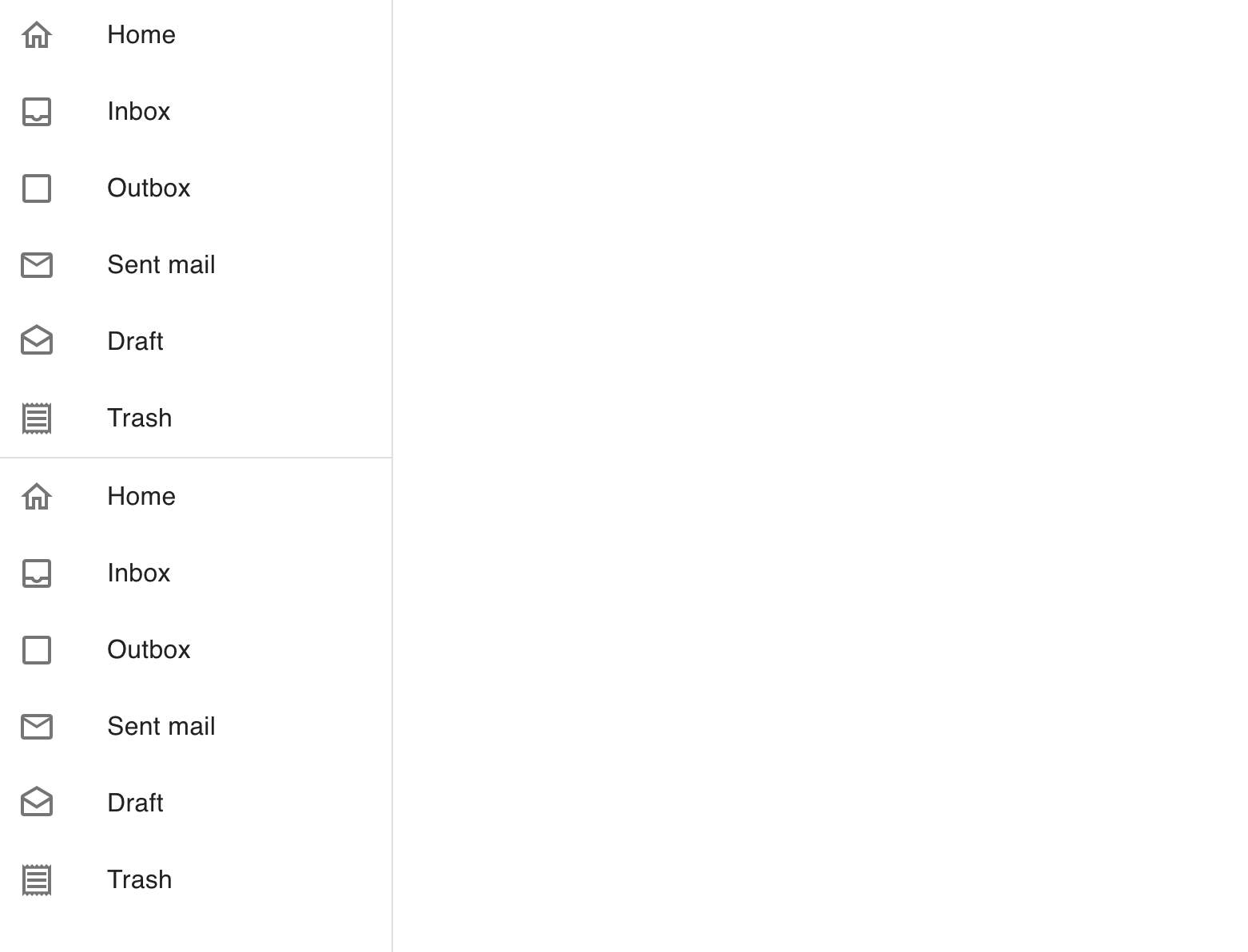 Material-UI drawer divider