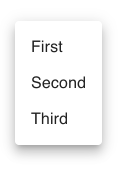 Simple material-ui menu