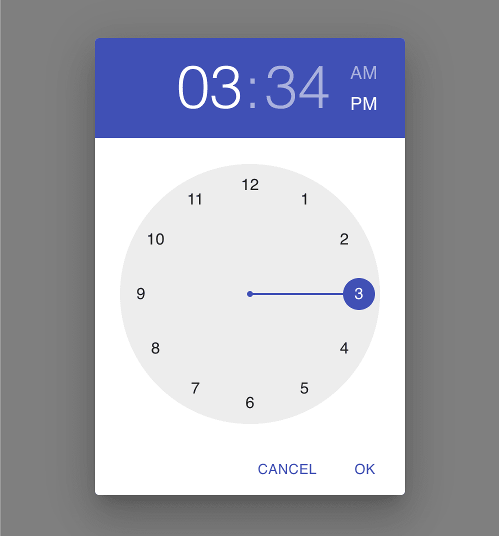 material time picker