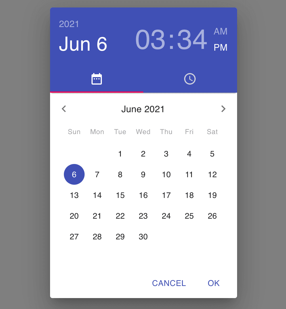 material date-time picker